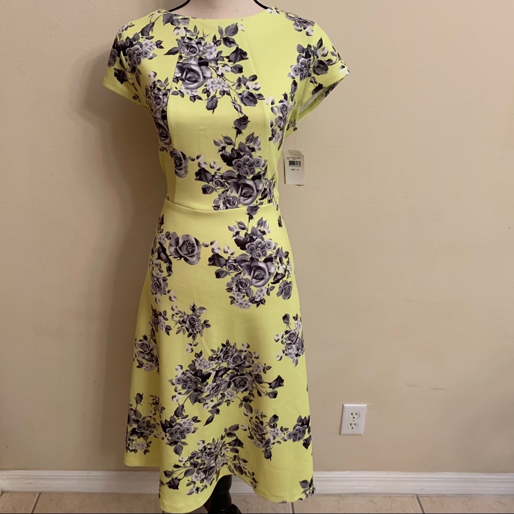 ECI Neon Yellow Midi Dress